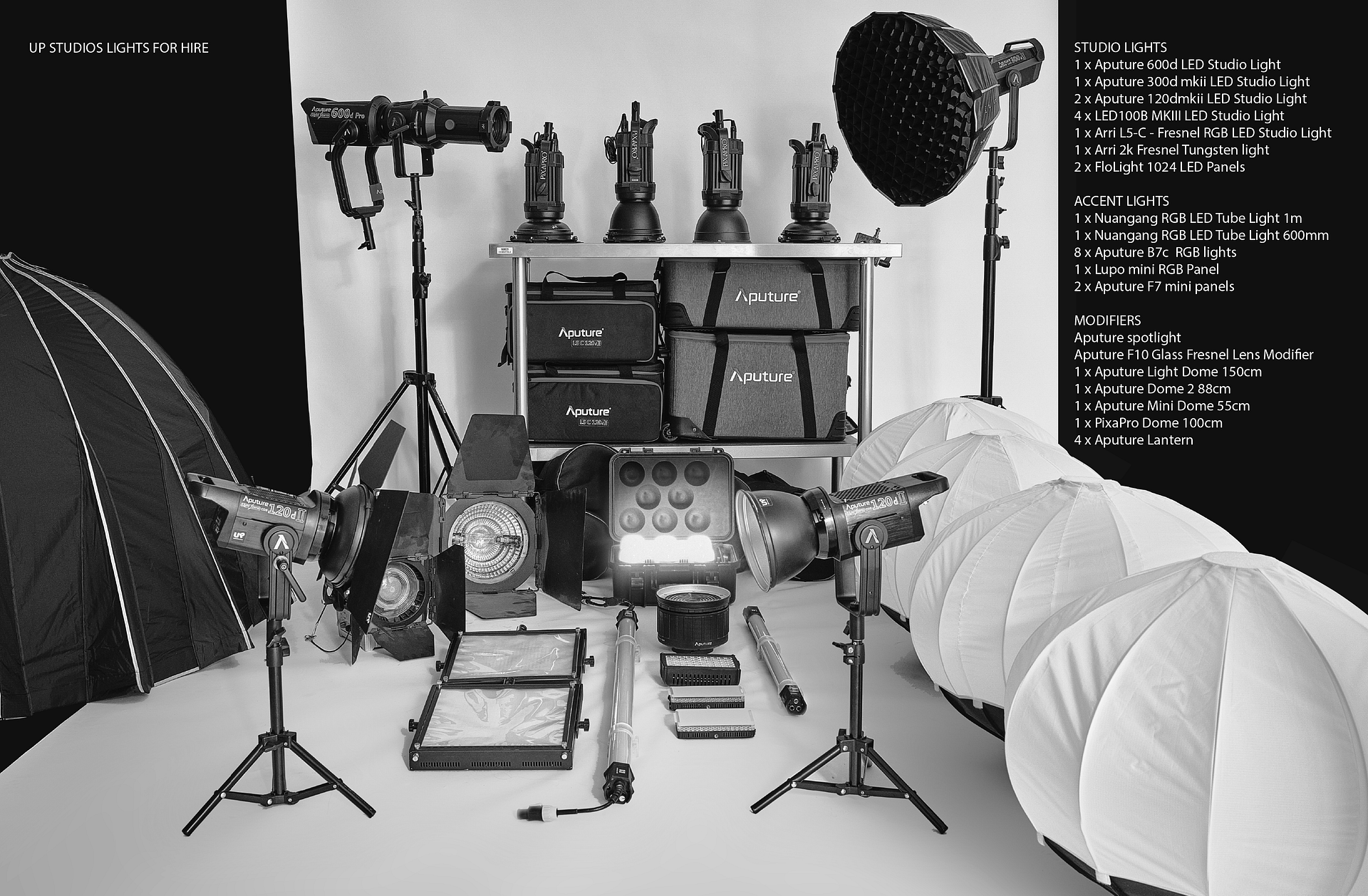 Video/Stills Cameras and Lights Hire UP STUDIOS